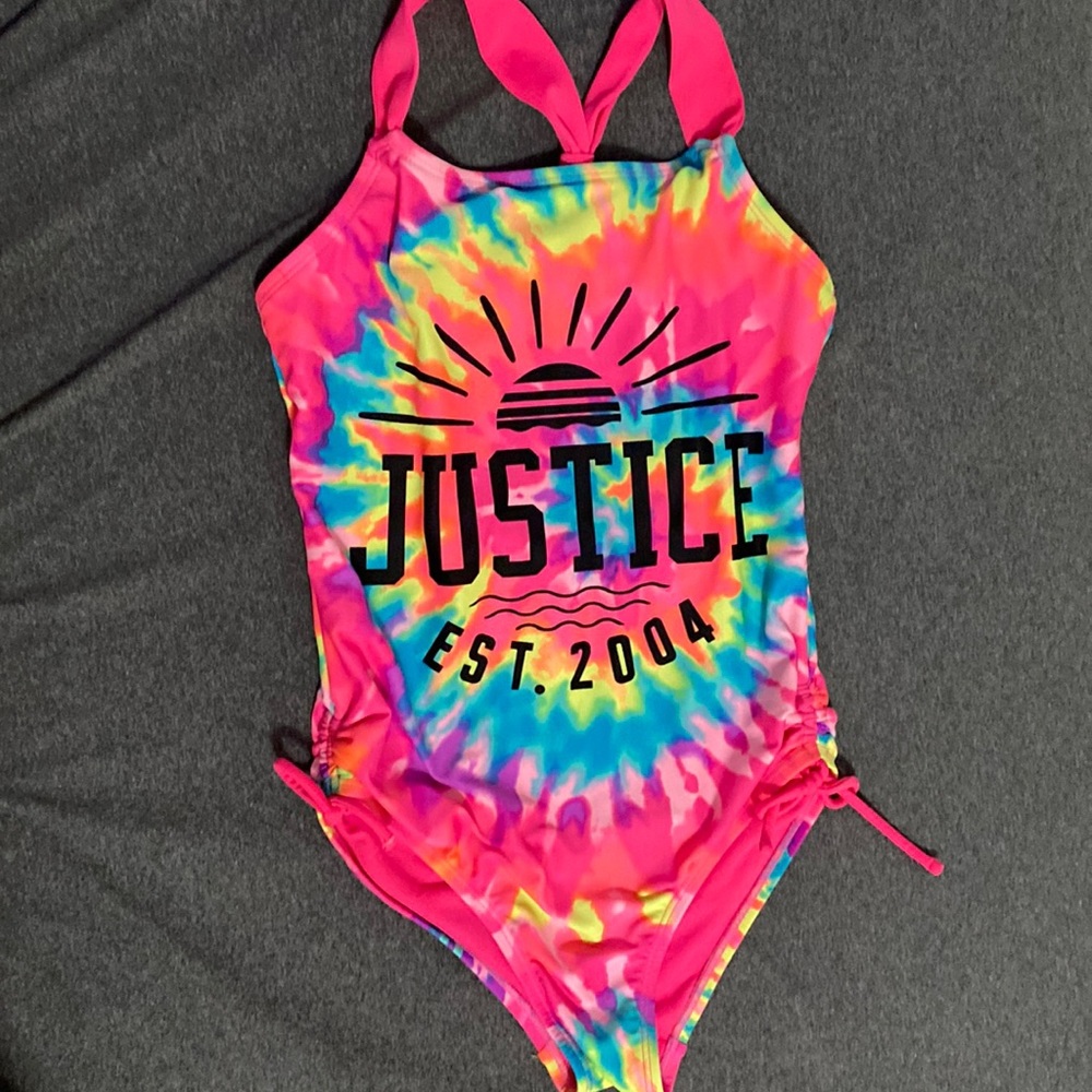 Rainbow Tie Dye One piece Swim Suit
